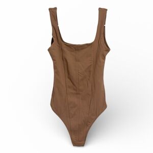Abercrombie & Fitch Soft AF Nude Seamless Fabric Corset Bodysuit XXS